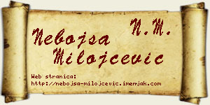 Nebojša Milojčević vizit kartica